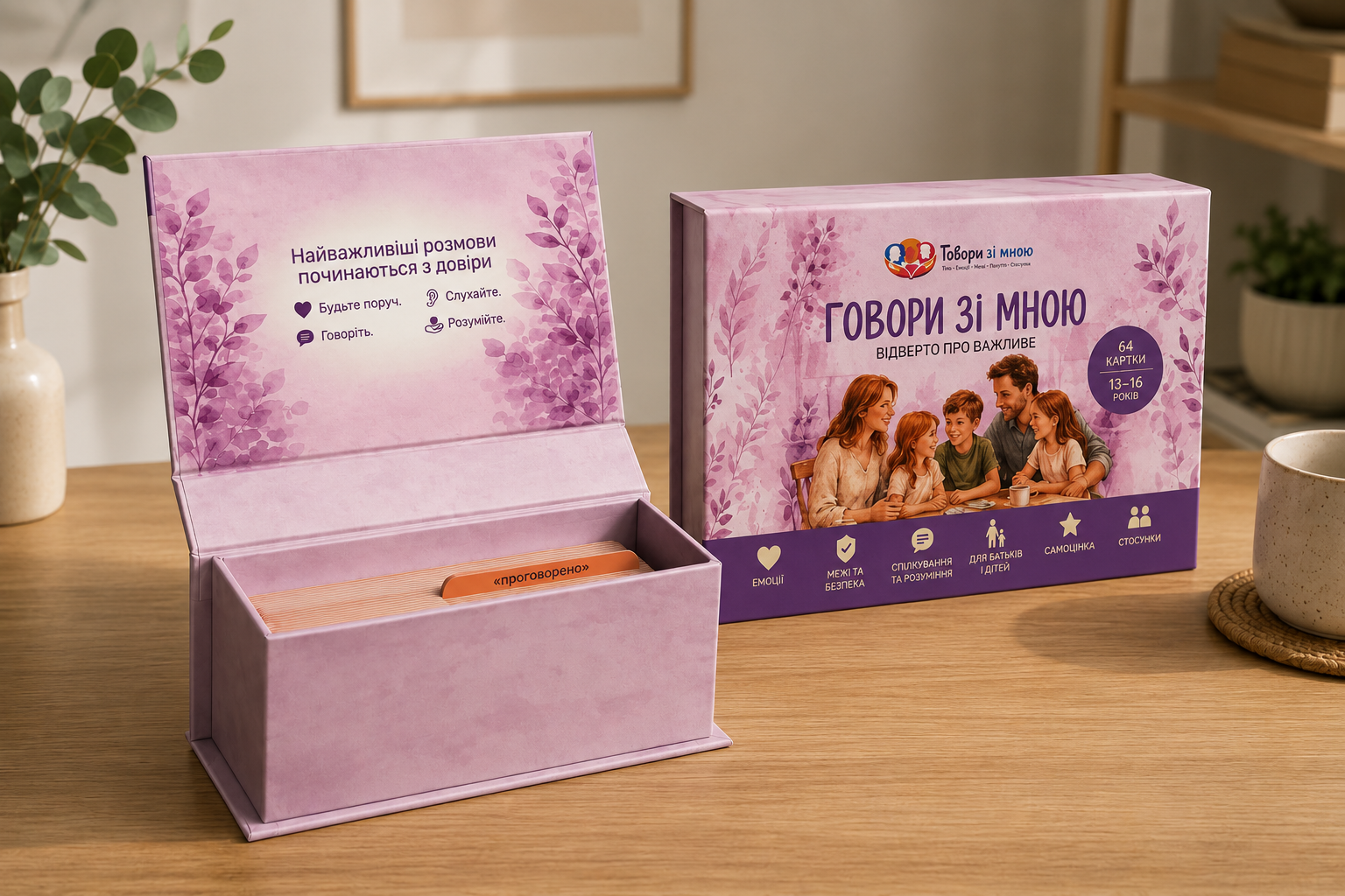 «Говори зі мною. Відверто про важливе» — 64 картки для розмови з дитиною. Віком 13-16 років